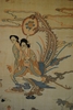 Picture of Antique 19th Century Chinese Embroidered Daoist Immortals "Birthday" Panel